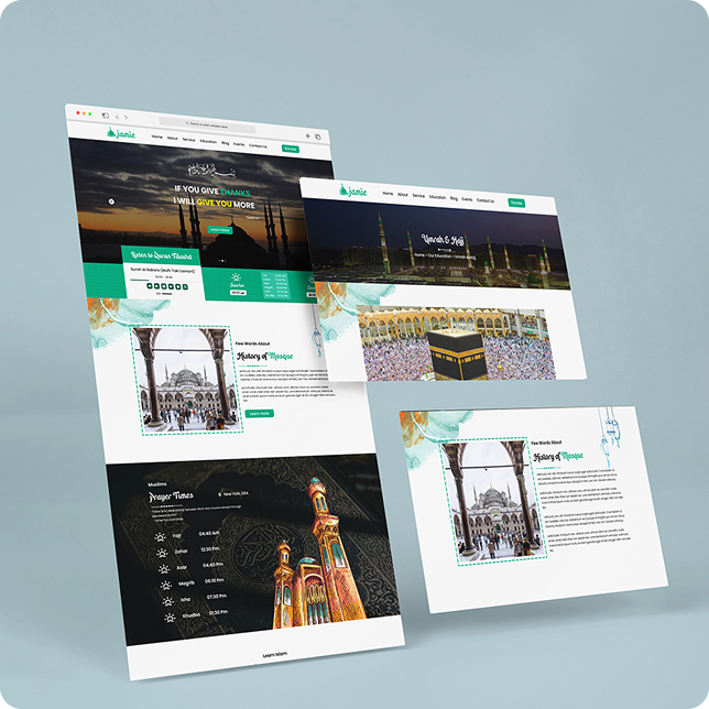 Mosque Website Landing Page